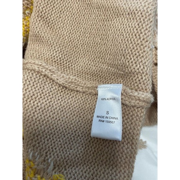 Hazel Moon Women’s Small Flower V-Neck Pullover Hoodie Sweater Distressed Hem - Picture 7 of 7